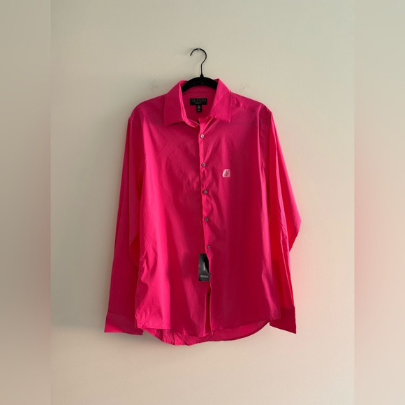 Alfani Other - Alfani Slim Fit Pink Dress Shirt Men’s Medium NWT Stretch Button Down